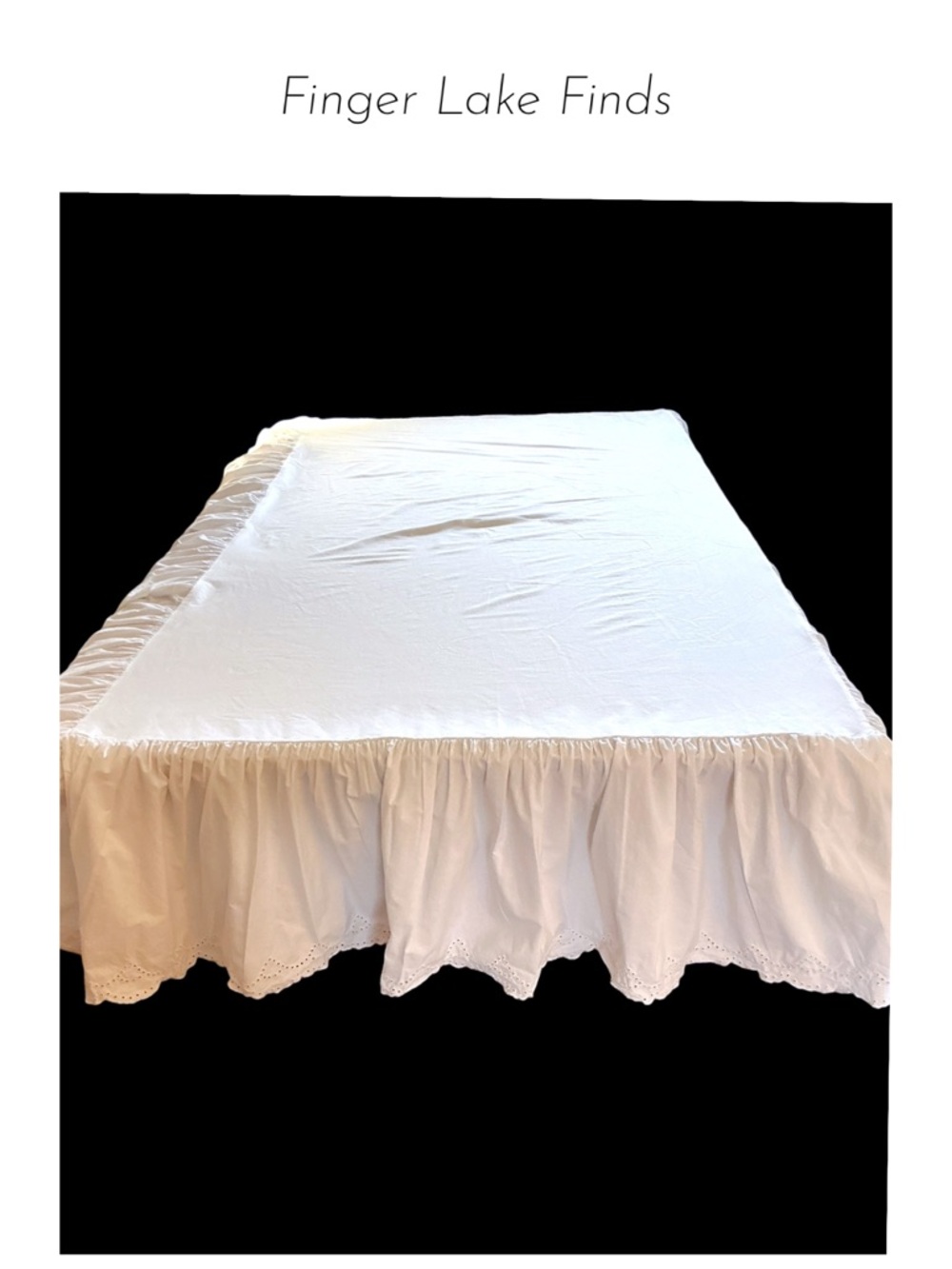 Simply Shabby Chic White Eyelet Embroidered Bedskirt, Twin